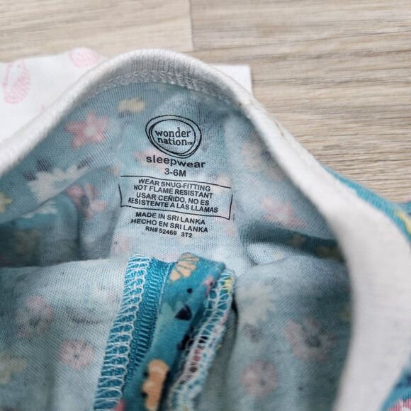 Baby Girls One Piece Sleeper Bodysuits 3-6 Months Sleep N Play Footie - Picture 6 of 9